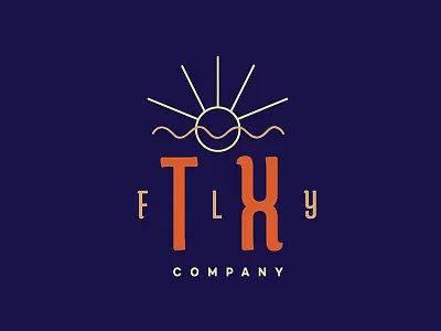 Sun and Wave bright fishing illustration orange outdoors sun texas type design typography water waves wild