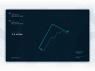 WIP - Mapping Demo Concept drive map mapping mobile move new york route tech transit web