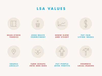 LSA Values Symbols clean illustration vector web