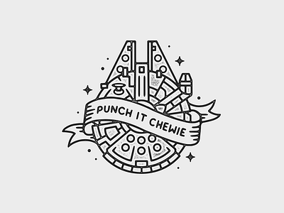 Punch It! illustration linework monoline print starwars tattoo