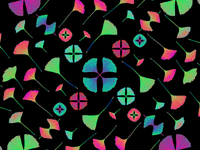 Ginko Vuitton graphic design illustration pattern