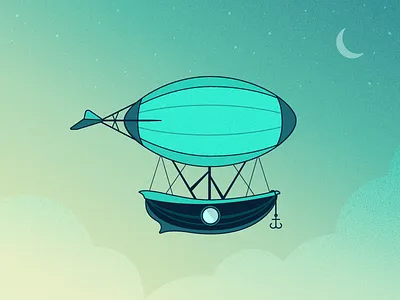 Imagination boat clouds illustration imagination sky vector