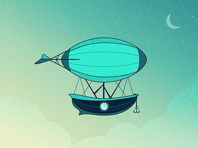 Imagination boat clouds illustration imagination sky vector