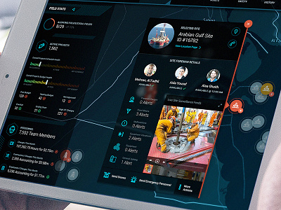 Distributed Company Asset Monitoring Tool analytics dashboard field future integrated interface maps mobile oil projects ui ux