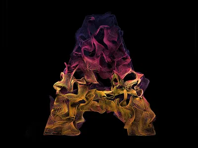 Procedural Alphabet 3d a generative houdini letter octane procedural type typography