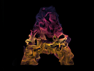 Procedural Alphabet 3d a generative houdini letter octane procedural type typography