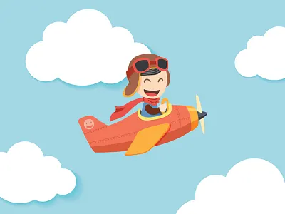 Pilot Boy boy character children illustration kid pilot