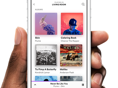 SONOS Music Library app ios minimal music redesign simple sonos ui