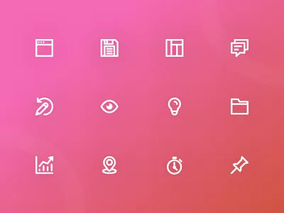 PrimeSystem Icon Set bulb glyph icon kit marker message pinned text view