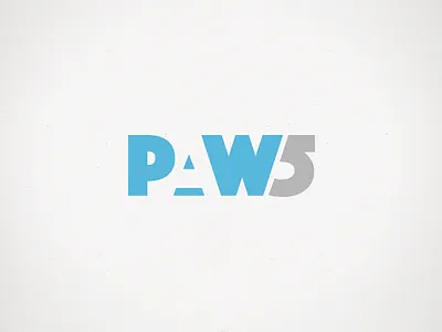 Paw5 Alt Logo branding dog logo negative space puzzle think