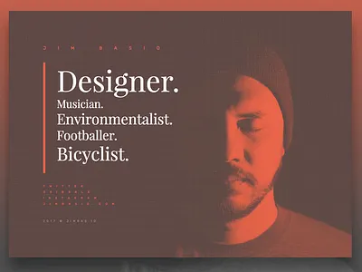 I press buttons for a living. design desktop mobile orange portfolio responsive website