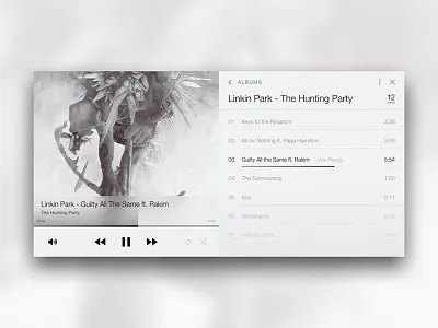 Daily UI - #009 - Music Player album challenge dailyui day 009 interface music music player ui