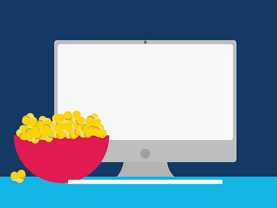 Pop apple computer illustration illustrator imac netflix and chill pop popcorn