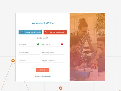 Pulse CRM Onboarding - WIP crm login onboarding signup