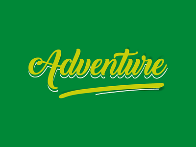 Adventure Text adventure bright grass green handwritten script yellow