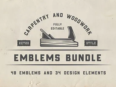 Carpentry and Woodwork Emblem badge carpentry emblem forest logo mechanic retro vintage wood woodwork work
