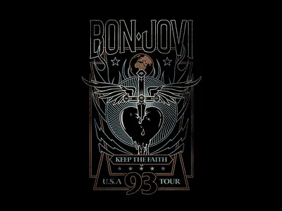 Bon Jovi apparel band merch band t shirt bon jovi graphic design merchandise music print streetwear t shirt