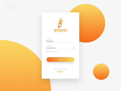 New Sign in app brand football gradient login logo signin signup ui ux