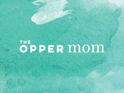 The Oppermom logo oppermom watercolor