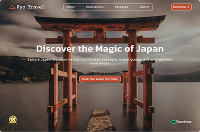 Travel Agency Landing Page design landing page ui web design