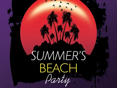 Summer Beach Party Poster graphic design photoshop poster