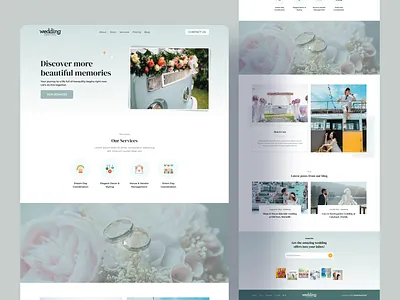 Wedding Planner Website agency landing agency web clean website design event website design landing page design minimal uiroll uiux web design web uiux website design wedding wedding landing page design wedding template wedding website design