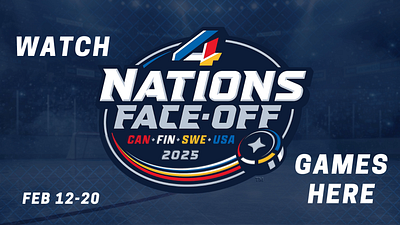 4 Nations Face-off Games International Hockey Finch Template animated canva design finch graphic design hockey motion graphics presentation