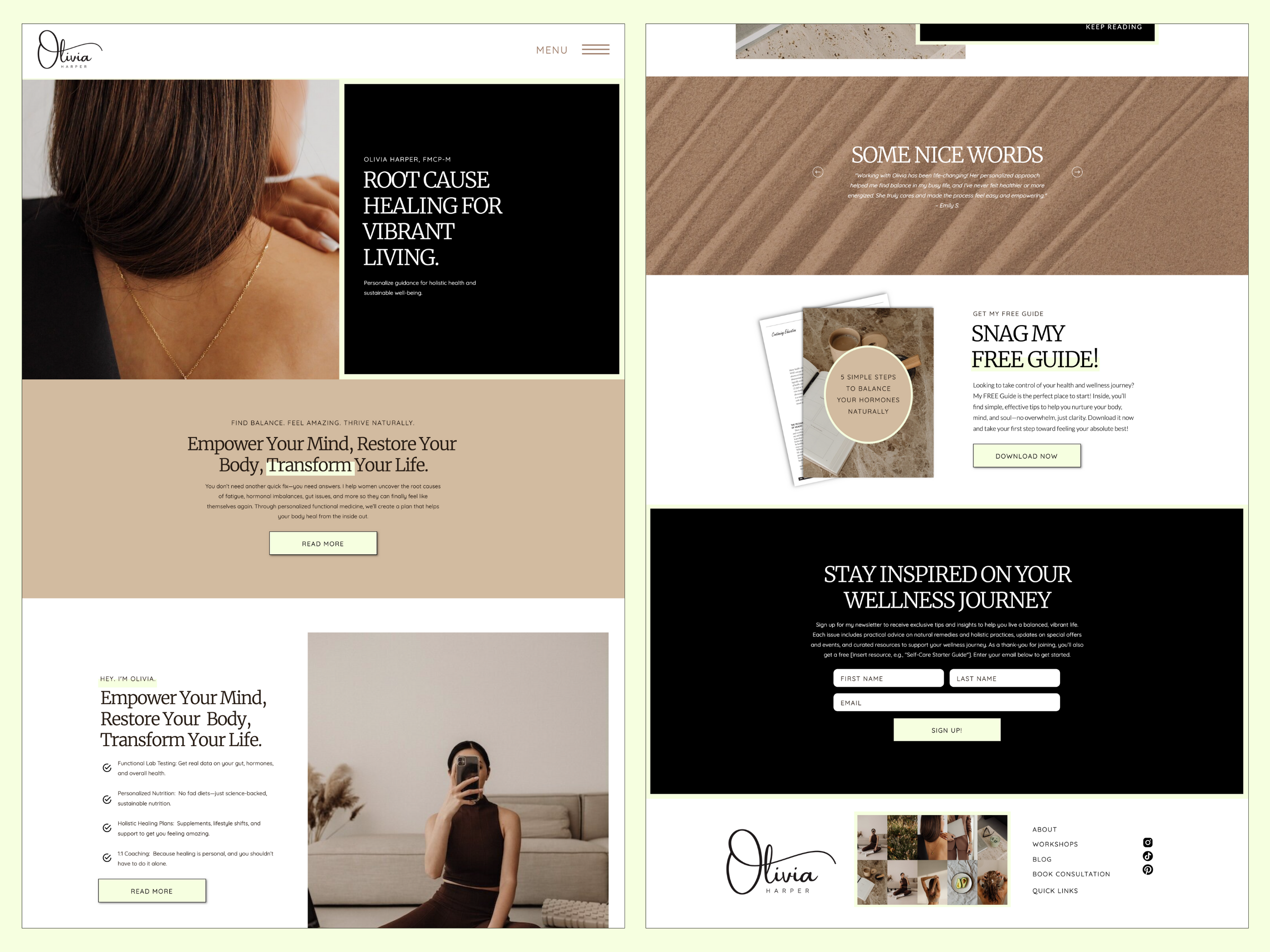 Example of Custom 5 To 7 Page Website