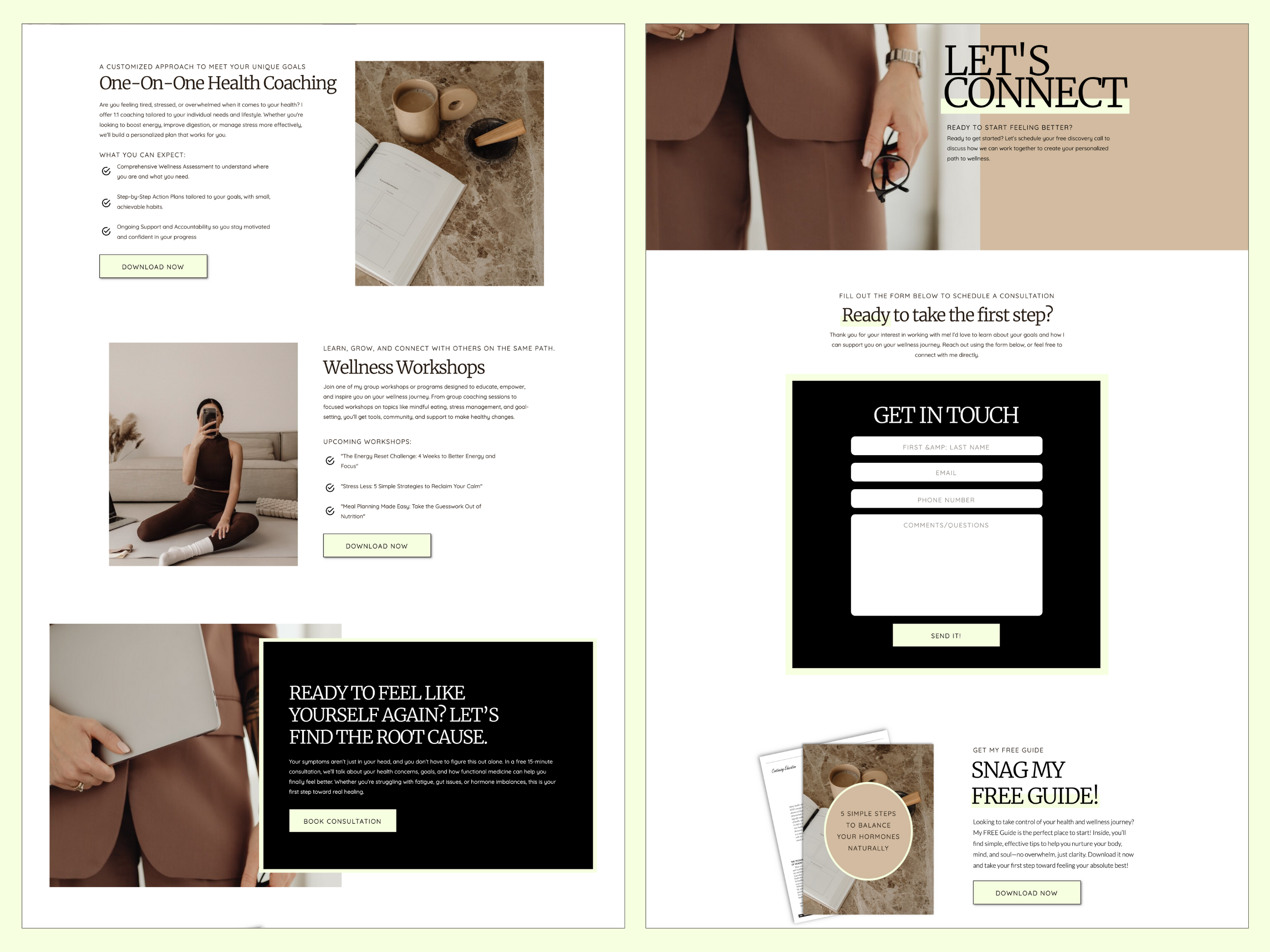Example of Custom 5 To 7 Page Website
