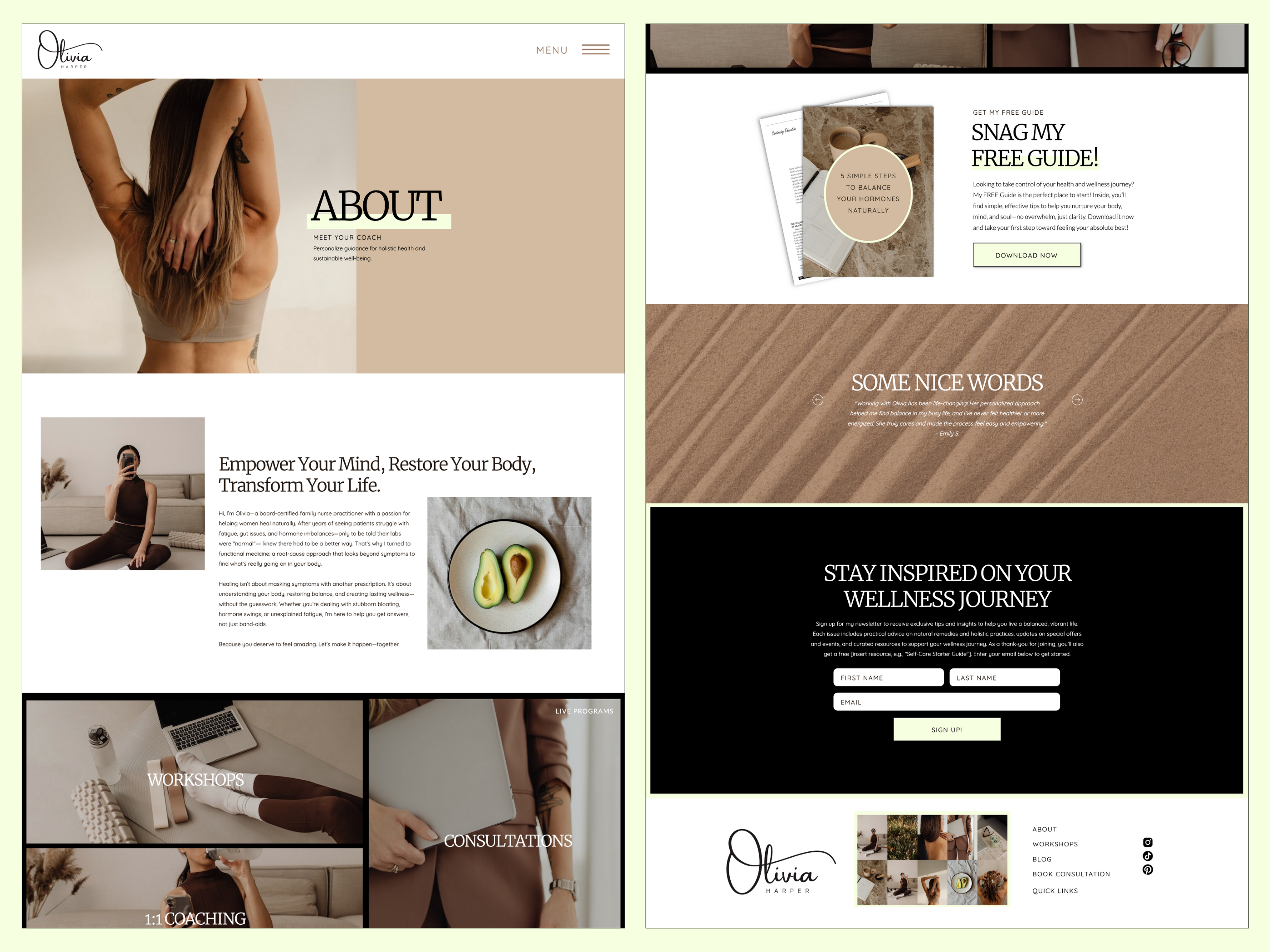 Example of Custom 5 To 7 Page Website