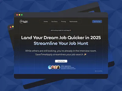 SaveTimeApply Website Design branddesign creativedirection dailyui designcommunity designinspiration designshots designtrends digitalproduct dribbble dribbbleportfolio minimaldesign modernui uiuxdesign userexperience userinterface uxuidesign webdesign webdesignshot webflowdesign websiteinspiration