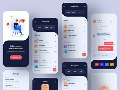 Messaging App graphic design messaging ui