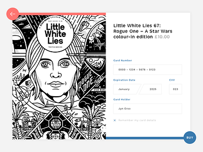 Daily UI :: 002 002 black card checkout dailyui payment starwars white