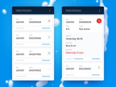 You got Milk? android app blue error milk monitoring tanks ui ux warning