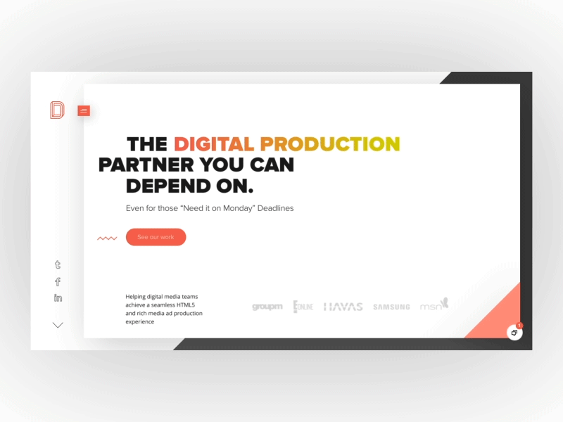 Digitaland Enter Animation almost flat animation diagonal digitaland enter loading preloader