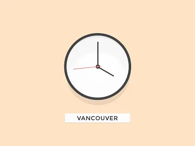 Day 72 - Clock card clock hand hour minimal minute ui vancouver widget