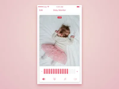 Day 69 - Baby Monitor activity app baby camera dailyui ios mobile monitor video zoom