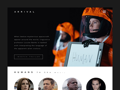 Daily UI :: 003 003 arrival black dailyui humans movies orange