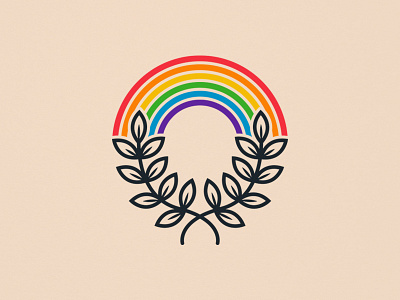 Rainbow with Laurel laurel peace pride rainbow