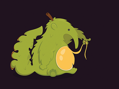 Mr Durian ant eater durian fruit illustration