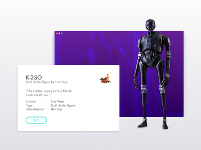 K-2SO Hot Toys 2d daily ui k2so landing page sketch star wars ui user interface