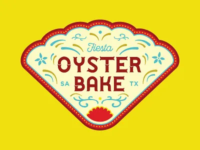 Fiesta Oyster Bake Identity fiesta oyster oyster bake san antonio satx sugar skull