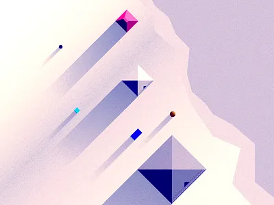 Geometry Desert Series 3d geometry grid horizon landscape mountains perspective poster rectangle shapes square tringle