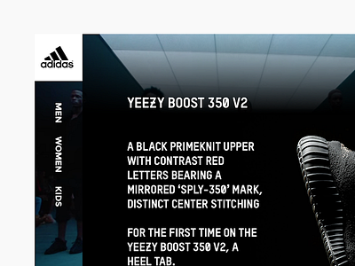 Adidas.com/yeezy v2.0 adidas principle sketch ui ux web yeezy