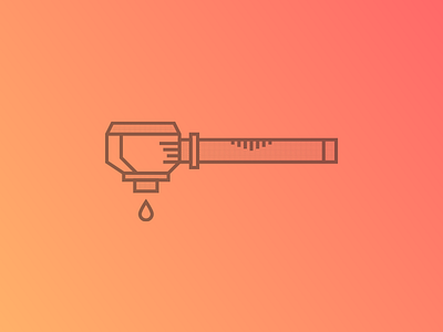 Portafilter Illustration basket clean coffee drip espresso illustration illustrator monostroke portafilter pull shot stroke