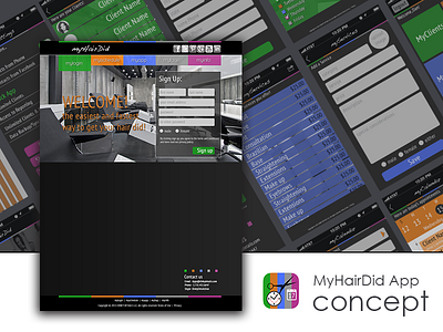 MyHairDid App android app design hair ios salon ui ux web