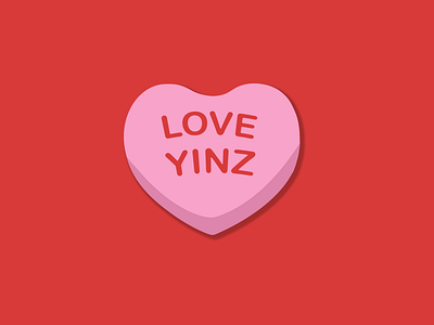 Love Yinz candy graphic love type valentines day