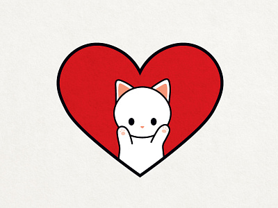 Valentines Kitty adopt animals character cute design illustration kitty love valentines vector