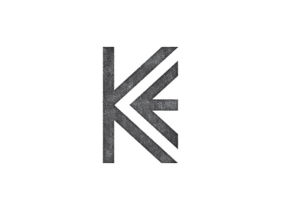 KE monogram badge brand branding geometry letters logo logo design logotype monogram texture