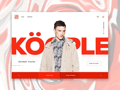 Clothing Store Landing Teaser apparel clothes clothing hero landing red store urban website